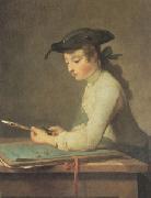 Jean Baptiste Simeon Chardin The Young Draftsman (mk05) France oil painting artist